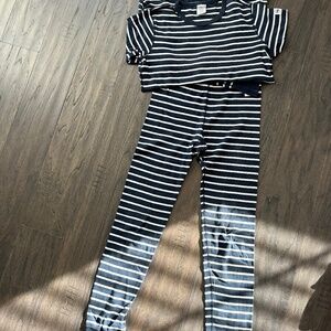 Polarn o Pyret unisex pajamas classic blue stripe age 10-12yrs